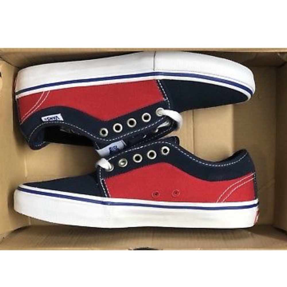 Vans Chukka Low Pro Shoes Dress Blues Racing Red